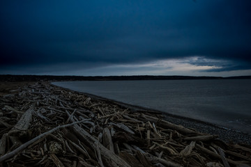 Keystone Beach on a Winter Sunset