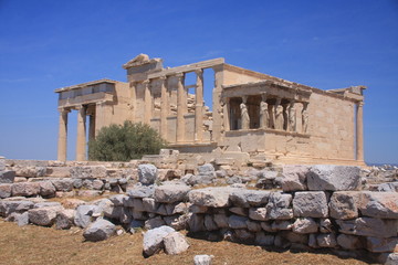 Obraz premium L'acropole - L'Erechteion et les Caryatides