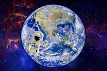 Astronaut in outer space. 