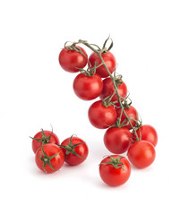 Cherry tomato on white background