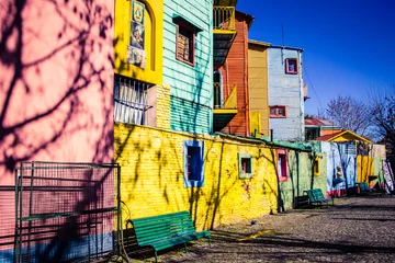 Foto op Plexiglas Buenos Aires Caminito, Het kleurrijke straatmuseum - La Boca - Buenos Aires - Argentinië - Zuid-Amerika.