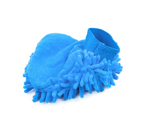 Car washing mitt glove isolated