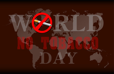 No tobacco day background of the world