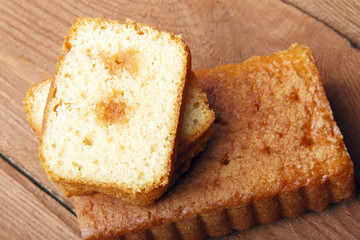 Homemade fruitcake with fruit filling