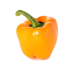 sweet yellow pepper isolated on white background
