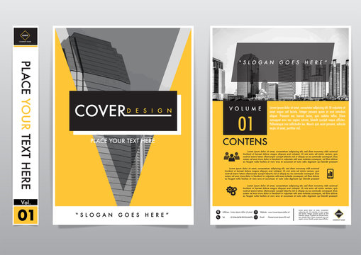 Cover page design template illustration.Business flyer poster magazineใVector Eps10 layout in a4 size.