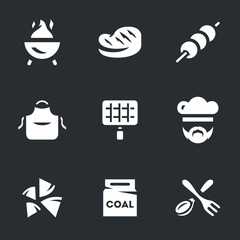 Vector Set of Barbecue Icons.