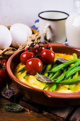 Omelette with vegetables