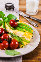 Omelette with vegetables