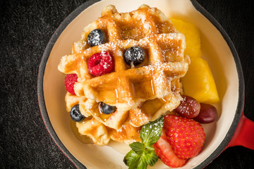 ワッフル　ベルギー料理　Waffle Belgium dish