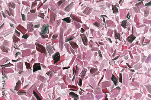 "Pink crystals on a white background. Bright light background." Stock