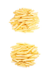 Pile of a french fries isolated