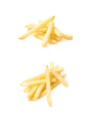 Pile of a french fries isolated
