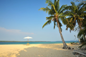 White Sand Beach on Tropical Islands 