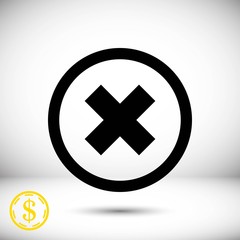 Obraz premium delete icon stock vector illustration flat design