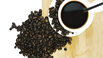 brown coffee and brown coffee beans