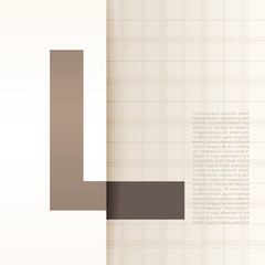 Modern Alphabet on Minimal Abstract Background : Vector Illustration