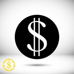 money icon stock vector illustration flat design