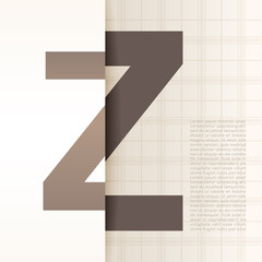 Modern Alphabet on Minimal Abstract Background : Vector Illustration