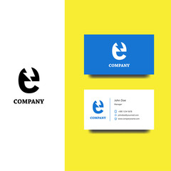 Electronics services or goods company logo and business card template