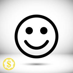 Smile icon stock vector illustration flat design