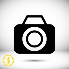 camera icon stock vector illustration flat design