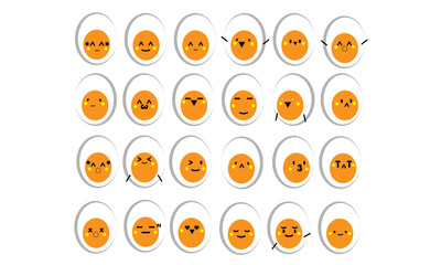 Eggs emoji icon set