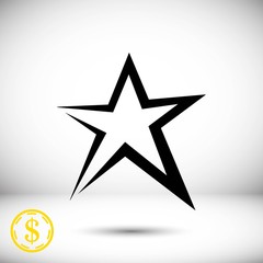 star icon stock vector illustration flat design