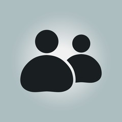 People or social sign icon. The leader and his follower.