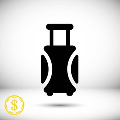 travel bag icon stock vector illustration flat design