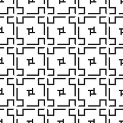 Obraz premium Geometric seamless pattern. Abstract vector texture. Black andwhite background.