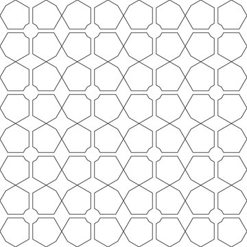 Geometric seamless pattern. Abstract vector texture. Black andwhite background.