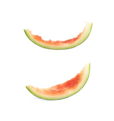 Single watermelon rind isolated