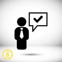 Speech Bubbles Icon. Chat pictogram icon stock vector illustration