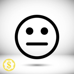 Fototapeta premium Smile icon stock vector illustration flat design