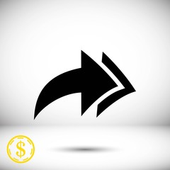 arrow icon stock vector illustration flat design