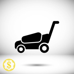 lawnmower icon stock vector illustration flat design