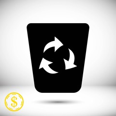 recycling
 icon stock vector illustration flat design