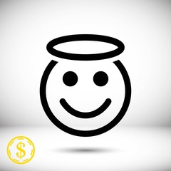 angel smile icon stock vector illustration flat design