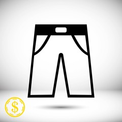 pants icon stock vector illustration flat design