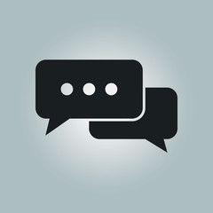 Icon of dialog vector illustration. Flat design style.