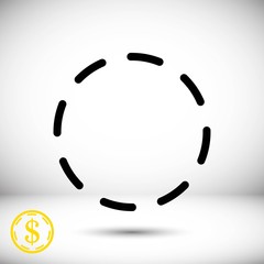 dash-dotted line icon stock vector illustration flat design