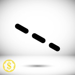 dash-dotted line icon stock vector illustration flat design