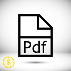 pdf icon stock vector illustration flat design