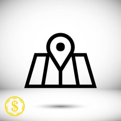 navigation icon stock vector illustration flat design