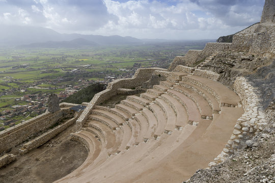 Ancient Roman theater on monte san nicola pietravairano
