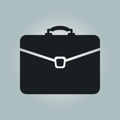 Briefcase icon, vector illustration. Flat design style. 