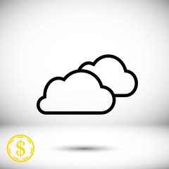 cloud icon stock vector illustration flat design