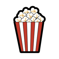 Pop corn snack icon vector illustration graphic design