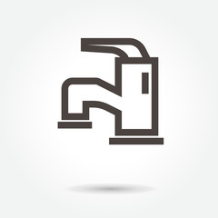 tap icon, modern design web element on white background. logo